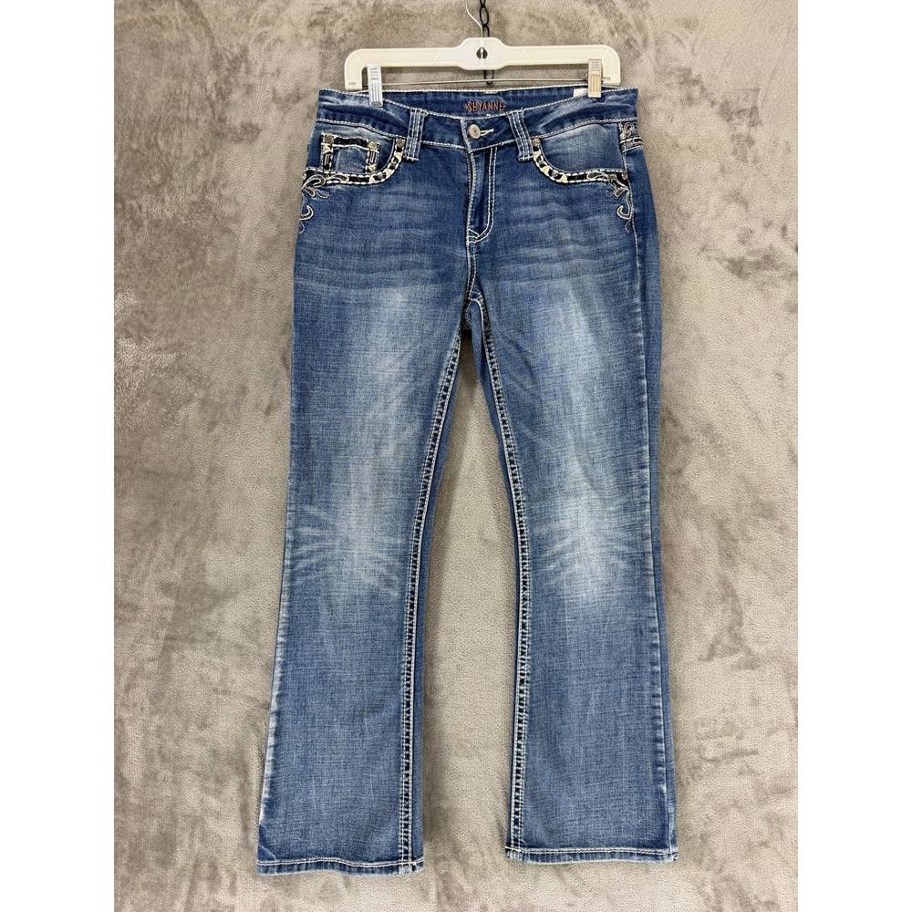 Shyanne Jeans Womens 30 Short Bootcut Blue WSU19J1 Embellished EUC